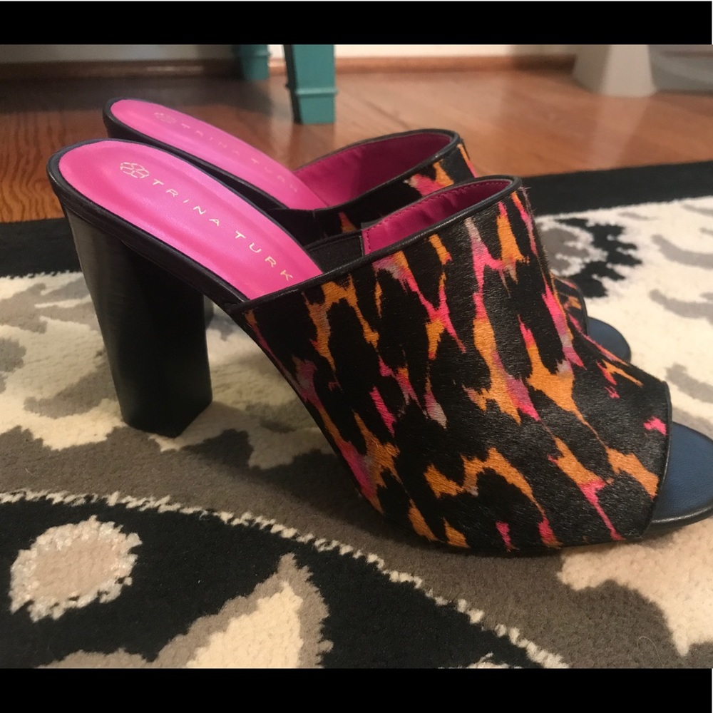 Trina Turk leopard heels